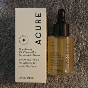 ACURE Brightening 2% Vitamin C + Ferulic Acid Serum, 1fl oz (30 ml)